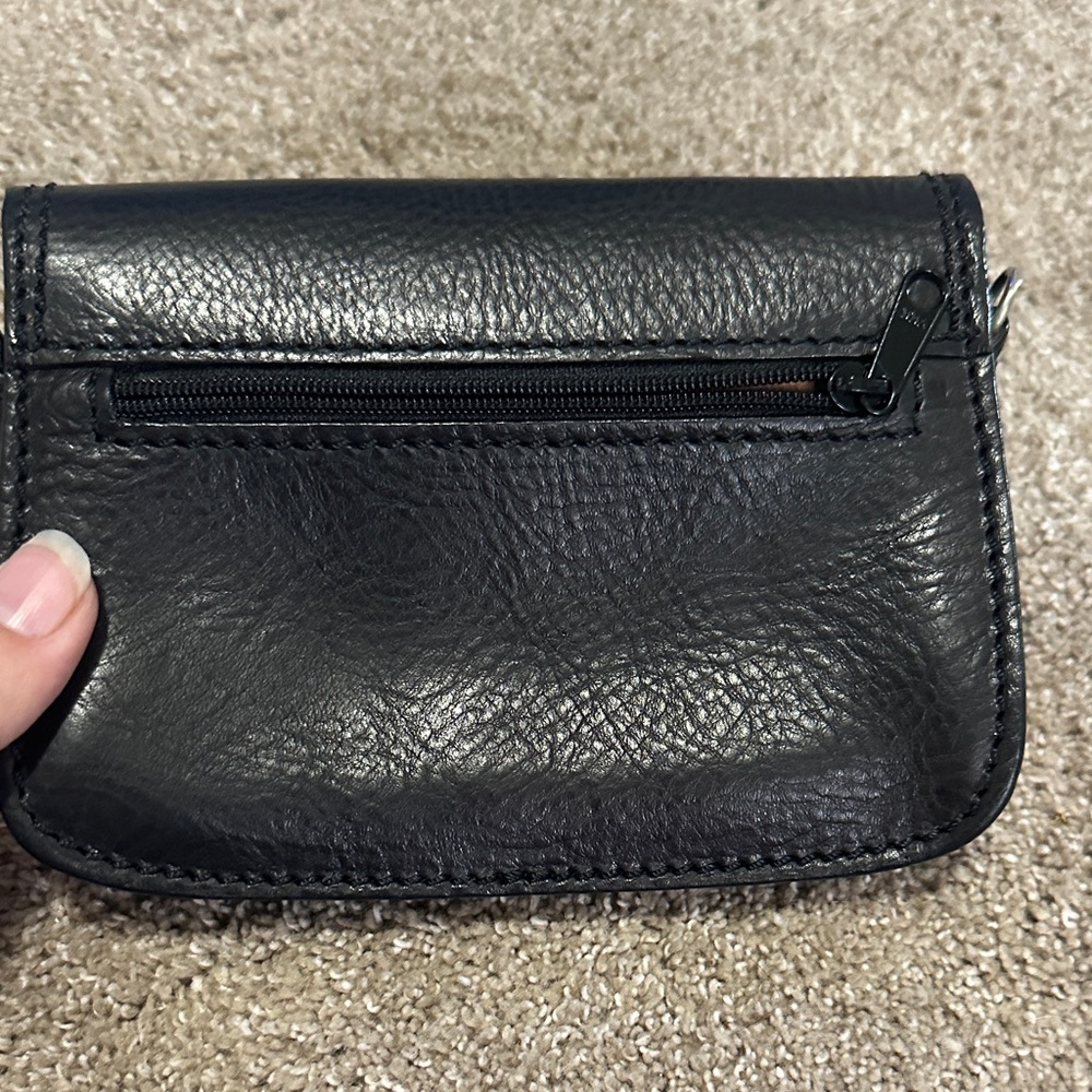 Giani Bernini Black Pebbled Leather Monogrammed Wallet Clutch - Picture 3 of 8